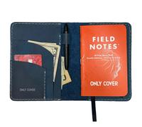 Thot Ra Leather Cover for Field Notes, Passport Cover, Leather Notebook Cover for 3.5" x 5.5" with Pen Holder, Only Cover, Vintage Blue, Vintage
