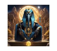Thoth The Egyptian God of Writing, Magic, Wisdom, And The Moon, Ancient Egypt Gods Esoteric Canvas Art Poster And Wall Art Picture Print Modern Family