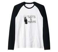 THOTS & Prayers Funny Parody Humor Graphic Raglan Baseball Tee