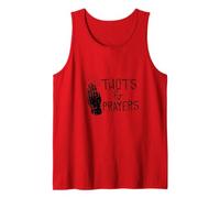 THOTS & Prayers Funny Parody Humor Graphic Tank Top
