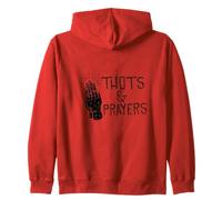 Thots & Prayers Funny Parody Humor Graphic Zip Hoodie