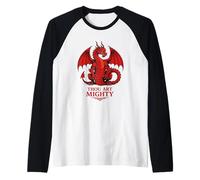 Thou Art Mighty Match Day Motif Raglan Baseball Tee