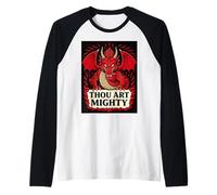 Thou Art Mighty Red Dragon Proclamation Raglan Baseball Tee