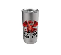 Thou Art Mighty Red Dragon Stainless Steel Insulated Tumbler