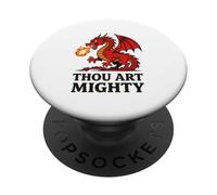 Thou Art Mighty Red Dragon With Fire Breath PopSockets Adhesive PopGrip