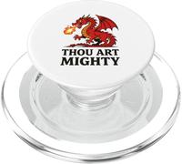 Thou Art Mighty Red Dragon With Fire Breath PopSockets PopGrip for MagSafe