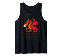 Thou Art Mighty Red Dragon with Fire Breath Tank Top