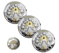 “Thou Art With Me” Faith Commemorative Coin - Double Sided Vintage Jesus The Good Shepherd Challenge Coin | Psalm 23:4 Inspirational Token for Protection & Courage | Gift for Men & Women (3pcs)