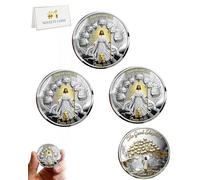 Thou Art with Me Faith Commemorative Coin, Psalm 23:4 Christian Challenge Coin, Jesus Shepherd Double-Sided Prayer Token, Inspirational Religious Gift for Men & Women(3Pcs)