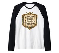 Thou May Ingest A Satchel of Richards Funny Medieval Quote Raglan Baseball Tee