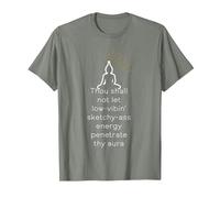 Thou Shall not let Low-Vibin Sketchy-Ass Energy Penetrate T-Shirt, Men, Olive Heather, 3X-Large