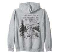 Thou Shalt Guide Me - Psalms 73:24 Camping Faith Zip Hoodie