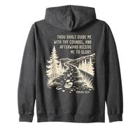 Thou Shalt Guide Me - Psalms 73:24 Christian Faith Camping Zip Hoodie