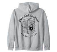 Thou Shalt Not Class Non Shall Class Chained Books Art Zip Hoodie