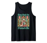 Thou Shalt Not Disturb Me Medieval Cat King Tank Top