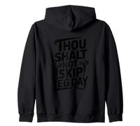 Thou Shalt Not Skip Leg Day Christian Fitness Zip Hoodie