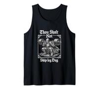 Thou Shalt Not Skip Leg Day Funny Gym Meme Medieval Humor Tank Top