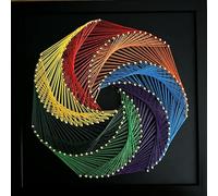THOUDONER DIY 3D String Art Crafts Kit for Adults Beginner Unique Gift-Geometric Patterns (11.8inch*11.8inch).