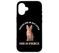 Though She Be But Little She Is Fierce Shakespeare Quote Cat Case for iPhone 16