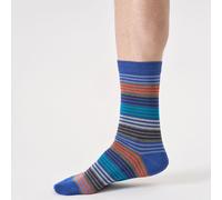 Thought Multi Stripe Bamboo Crew Socks - Deep Blue - UK7-11