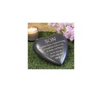 Thought Of You Graveside Dark Grey Heart Memorial - Son