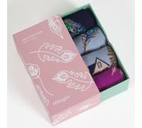 Thought Peacock Organic Cotton Sock Gift Box - 4 Pairs - UK4-7