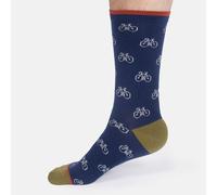 Thought Simple Bike Bamboo Crew Socks - Midnight Blue - UK7-11