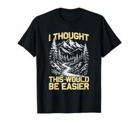 Thought This Would be Easier Mountaineer Funny Hiking Hiker Value Graphic T-Shirt, Men, Black, M