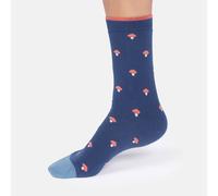 Thought Toadstool Bamboo Crew Socks - Ink Blue - UK4-7