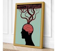 Thought Unfurls Modern Canvas Wall Art Print 24x16 Inch (61 x 41 cm)