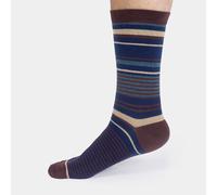 Thought Variated Stripe Bamboo Crew Socks - Brown - UK7-11