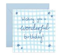 Thoughtful Birthday Card For Him - 'Wonderful Birthday' - Gifts for Brother, Colleague, Coworker, Boyfriend - Wishing You - Comes with Fun Stickers