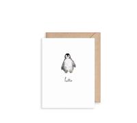 Thoughtful Card Just to Say Hello Cute Penguin - Louise Mulgrew Greeting Card