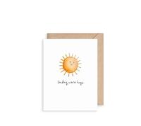 Thoughtful Card Just to Say Sending Warm Hugs Sun - Louise Mulgrew Greeting Card