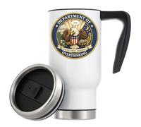 Thoughtful Eagle Symbol Overthinking Emblem Vacuum Insulated Thermal Travel Coffee Mug 480ml White