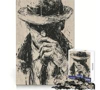 Thoughtful Gentleman 1000 Pieces Jigsaws Adults Puzzles Gifts Strengthen Recall Serene Time Quality Edge Santa Wish Item (50x75cm)