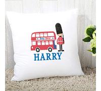 Thoughtful Gifts Luxury personalised London Bus Photo cushion, London Bus Name Cushion Cover, London Bus Name cushion gift, personalised gift for Boys, Gift for a Boy, Add your own Name!