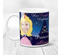 Thoughtful Gifts Personalised Princess Mug - Add Any Name & Photo - Custom “Her Royal Highness” Coffee Cup Gift for Girls & Women, Birthday, Christmas