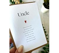 Thoughtful Greeting Card for Him - Beautiful Quotes for Dad, Grandad, Brother, Uncle or Father Figure - Perfect for Birthday, Father’s Day or Just Because (Uncle)