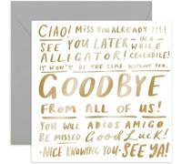 Thoughtful Leaving Greeting Card for Colleague Coworker Boss - 'Goodbye' Farewell Gifts for Men Women - Special Keepsake Best Wishes Retirement Present - Blank Inside with Envelope