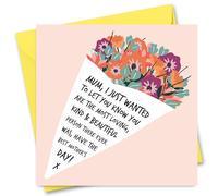 Thoughtful Mothers Day Card From Son or Daughter Nice Words Card for Mum Bouquet Floral Flowers
