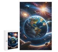 Thoughtful Present: Explore Our Amazing Planet Earth, 1000 PCS, Decorative Wooden Puzzle, with A Decorative Finished Picture