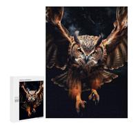 Thoughtful Present: Flying Owl at Night, 500 PCS, Displayable Picture Puzzle; for Shared Table Time