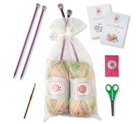 Thoughtful Stitch Knitting Kit for Children - Learn to Knit Kids Knitting Starter Kit - Scarf Knitting Kit with Instructions, Yarn and Needles - Beginner Knitting Kit for Kids and Adults