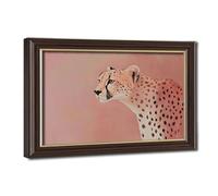 Thoughtfully Crafted Cheetah Art - The Ultimate Animal Pink Decor Canvas Poster Wall Art Decor Print Picture Paintings for Living Room Bedroom Decoration 24" L X 36" W