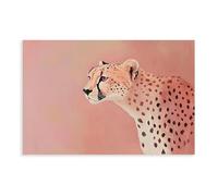 Thoughtfully Crafted Cheetah Art - The Ultimate Animal Pink Decor Canvas Poster Wall Art Decor Print Picture Paintings for Living Room Bedroom Decoration 20" L X 30" W