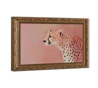 Thoughtfully Crafted Cheetah Art - The Ultimate Animal Pink Decor Canvas Poster Wall Art Decor Print Picture Paintings for Living Room Bedroom Decoration 20" L X 30" W
