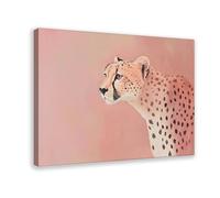 Thoughtfully Crafted Cheetah Art - The Ultimate Animal Pink Decor Canvas Poster Wall Art Decor Print Picture Paintings for Living Room Bedroom Decoration 20" L X 30" W