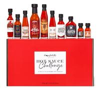 Thoughtfully Gourmet, Hot Sauce Challenge Gift Set, Includes Spicy Hot Sauces for a Hot Sauce Challenge, Pack of 10