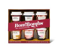 Thoughtfully Gourmet, Mini Hot Chocolate Gift Set, Flavours Includes Caramel, Toasted Marshmallow, French Vanilla, Salted Caramel, Double Chocolate and Peppermint, Set of 6